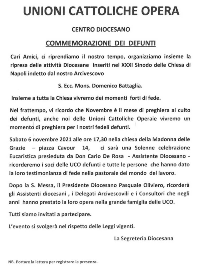 Commemorazione dei defunti